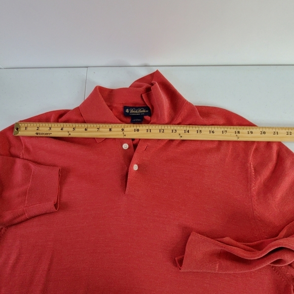 Brooks Brothers Men's Silk Blend Sweater Size XL Long Sleeve Polo Style Pullover - Picture 5 of 11